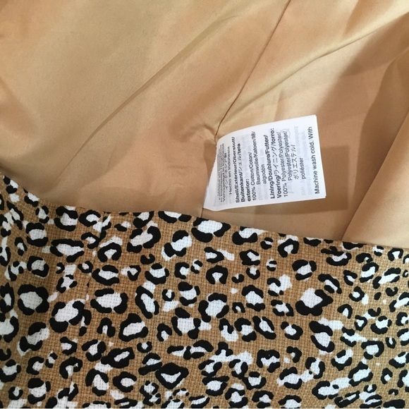 J.Crew Sheath Dress Brown animal print L6833 new - Picture 4 of 8